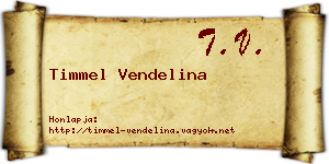 Timmel Vendelina névjegykártya